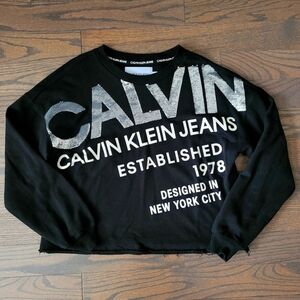 Calvin Klein XS women's cropped sweatshirt